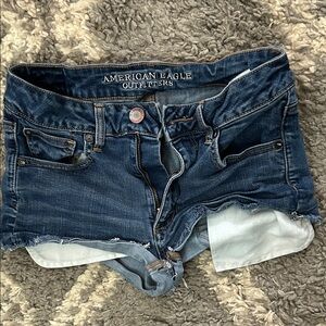 American Eagle Dark Blue Denim Shorts